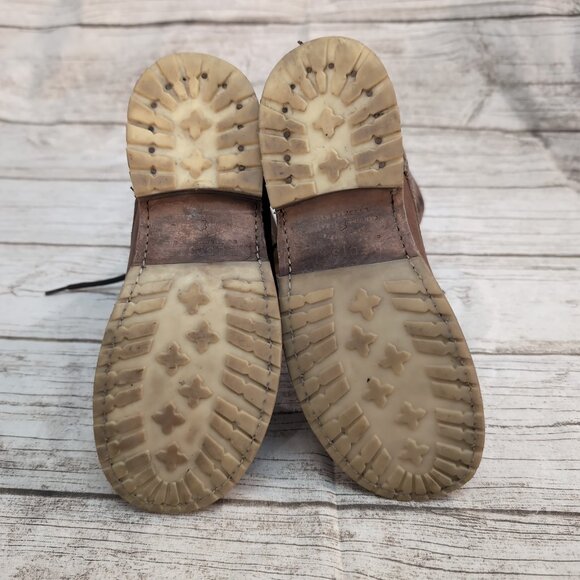 Bed Stu Handmade Leather Combat Boots Brown Goodyear Welt – Men’s 8 - Picture 10 of 12